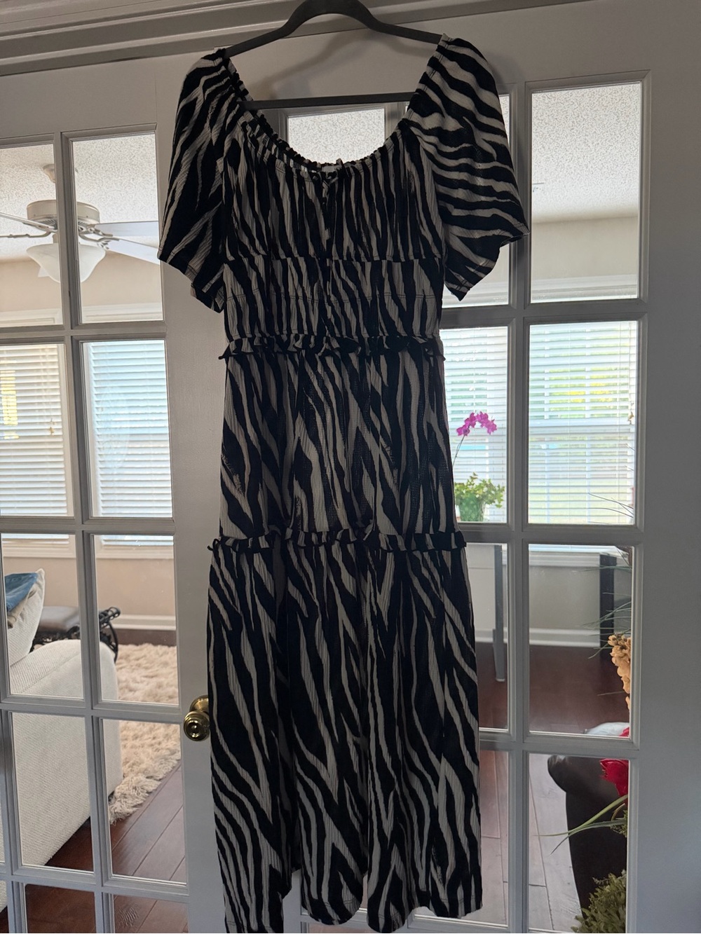 next Black and White Zebra Print Maxi Dress